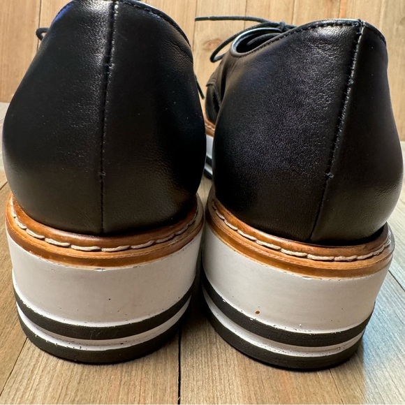 Summit x White Mountain Leather Oxford Brody Black Platform Loafer sz 39 - Picture 6 of 8